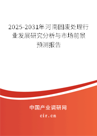 2025-2031年河南固廢處理行業(yè)發(fā)展研究分析與市場前景預測報告 2025-2031年河南固廢處理行業(yè)發(fā)展研究分析與市場前景預測報告