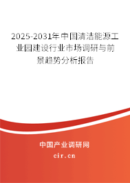 2025-2031年中國(guó)清潔能源工業(yè)園建設(shè)行業(yè)市場(chǎng)調(diào)研與前景趨勢(shì)分析報(bào)告