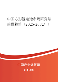 中國方形鋰電池市場研究與前景趨勢(2025-2031年) 中國方形鋰電池市場研究與前景趨勢(2025-2031年)