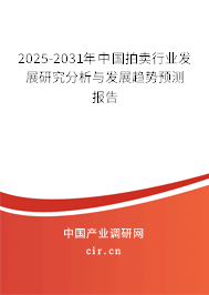 2025-2031年中國拍賣行業(yè)發(fā)展研究分析與發(fā)展趨勢預(yù)測報告