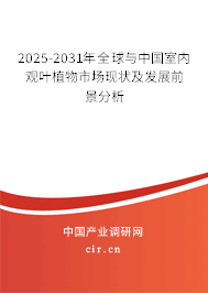 2025-2031年全球與中國室內(nèi)觀葉植物市場現(xiàn)狀及發(fā)展前景分析 2025-2031年全球與中國室內(nèi)觀葉植物市場現(xiàn)狀及發(fā)展前景分析