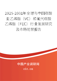 2025-2031年全球與中國碳酸亞乙烯酯(VC)和氟代碳酸乙烯酯(FEC)行業(yè)發(fā)展研究及市場前景報(bào)告 2025-2031年全球與中國碳酸亞乙烯酯(VC)和氟代碳酸乙烯酯(FEC)行業(yè)發(fā)展研究及市場前景報(bào)告