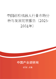 中國巡檢機(jī)器人行業(yè)市場分析與發(fā)展前景報告（2025-2031年）