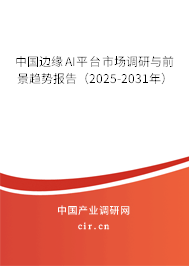 中國邊緣AI平臺(tái)市場調(diào)研與前景趨勢報(bào)告(2025-2031年) 中國邊緣AI平臺(tái)市場調(diào)研與前景趨勢報(bào)告(2025-2031年)