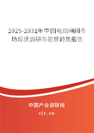 2025-2031年中國電動閘閥市場現(xiàn)狀調(diào)研與前景趨勢報告 2025-2031年中國電動閘閥市場現(xiàn)狀調(diào)研與前景趨勢報告