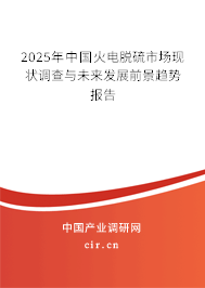 2025年中國(guó)火電脫硫市場(chǎng)現(xiàn)狀調(diào)查與未來(lái)發(fā)展前景趨勢(shì)報(bào)告 2025年中國(guó)火電脫硫市場(chǎng)現(xiàn)狀調(diào)查與未來(lái)發(fā)展前景趨勢(shì)報(bào)告