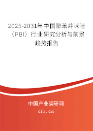 2025-2031年中國聚苯并咪唑(PBI)行業(yè)研究分析與前景趨勢報告 2025-2031年中國聚苯并咪唑(PBI)行業(yè)研究分析與前景趨勢報告