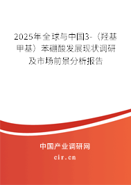 2025年全球與中國3-(羥基甲基)苯硼酸發(fā)展現(xiàn)狀調(diào)研及市場(chǎng)前景分析報(bào)告 2025年全球與中國3-(羥基甲基)苯硼酸發(fā)展現(xiàn)狀調(diào)研及市場(chǎng)前景分析報(bào)告
