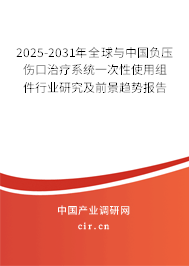 2025-2031年全球與中國負(fù)壓傷口治療系統(tǒng)一次性使用組件行業(yè)研究及前景趨勢報告 2025-2031年全球與中國負(fù)壓傷口治療系統(tǒng)一次性使用組件行業(yè)研究及前景趨勢報告