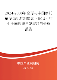 2024-2030年全球與中國摩托車發(fā)動機控制單元（ECU）行業(yè)全面調(diào)研與發(fā)展趨勢分析報告