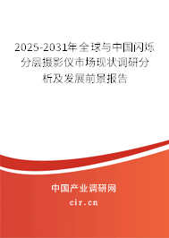 2025-2031年全球與中國(guó)閃爍分層攝影儀市場(chǎng)現(xiàn)狀調(diào)研分析及發(fā)展前景報(bào)告 2025-2031年全球與中國(guó)閃爍分層攝影儀市場(chǎng)現(xiàn)狀調(diào)研分析及發(fā)展前景報(bào)告
