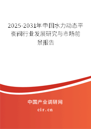 2025-2031年中國水力動態(tài)平衡閥行業(yè)發(fā)展研究與市場前景報告 2025-2031年中國水力動態(tài)平衡閥行業(yè)發(fā)展研究與市場前景報告