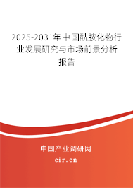 2025-2031年中國酰胺化物行業(yè)發(fā)展研究與市場前景分析報告 2025-2031年中國酰胺化物行業(yè)發(fā)展研究與市場前景分析報告