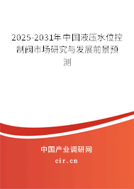 2025-2031年中國(guó)液壓水位控制閥市場(chǎng)研究與發(fā)展前景預(yù)測(cè) 2025-2031年中國(guó)液壓水位控制閥市場(chǎng)研究與發(fā)展前景預(yù)測(cè)
