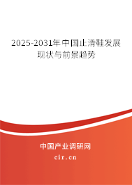 2025-2031年中國止滑鞋發(fā)展現(xiàn)狀與前景趨勢 2025-2031年中國止滑鞋發(fā)展現(xiàn)狀與前景趨勢