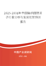 2025-2031年中國軸承圓錐滾子行業(yè)分析與發(fā)展前景預(yù)測報(bào)告