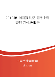 2013年中國嬰兒奶瓶行業(yè)調(diào)查研究分析報告