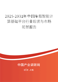 2025-2031年中國車載智能計算基礎平臺行業(yè)現(xiàn)狀與市場前景報告 2025-2031年中國車載智能計算基礎平臺行業(yè)現(xiàn)狀與市場前景報告