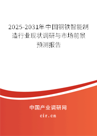 2025-2031年中國鋼鐵智能制造行業(yè)現(xiàn)狀調研與市場前景預測報告