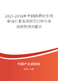 2025-2031年中國麻瘋樹生物柴油行業(yè)發(fā)展研究分析與發(fā)展趨勢預(yù)測報告