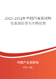 2025-2031年中國汽車簇絨地毯發(fā)展現(xiàn)狀與市場(chǎng)前景