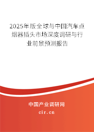 2025年版全球與中國(guó)汽車點(diǎn)煙器插頭市場(chǎng)深度調(diào)研與行業(yè)前景預(yù)測(cè)報(bào)告