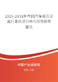 2025-2031年中國(guó)汽車鍛壓設(shè)備行業(yè)現(xiàn)狀分析與前景趨勢(shì)報(bào)告