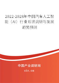 2022-2028年中國(guó)汽車人工智能（AI）行業(yè)現(xiàn)狀調(diào)研與發(fā)展趨勢(shì)預(yù)測(cè)
