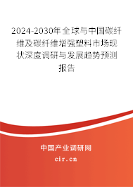 2024-2030年全球與中國碳纖維及碳纖維增強塑料市場現(xiàn)狀深度調(diào)研與發(fā)展趨勢預測報告 2024-2030年全球與中國碳纖維及碳纖維增強塑料市場現(xiàn)狀深度調(diào)研與發(fā)展趨勢預測報告