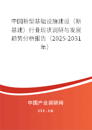 中國新型基礎設施建設(新基建)行業(yè)現(xiàn)狀調研與發(fā)展趨勢分析報告(2025-2031年) 中國新型基礎設施建設(新基建)行業(yè)現(xiàn)狀調研與發(fā)展趨勢分析報告(2025-2031年)