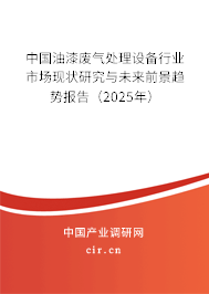 中國油漆廢氣處理設備行業(yè)市場現(xiàn)狀研究與未來前景趨勢報告(2025年) 中國油漆廢氣處理設備行業(yè)市場現(xiàn)狀研究與未來前景趨勢報告(2025年)