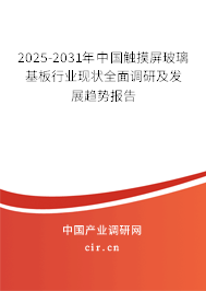 2025-2031年中國觸摸屏玻璃基板行業(yè)現(xiàn)狀全面調(diào)研及發(fā)展趨勢報告 2025-2031年中國觸摸屏玻璃基板行業(yè)現(xiàn)狀全面調(diào)研及發(fā)展趨勢報告