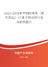 2025-2031年中國核黃素(維生素B2)行業(yè)市場調(diào)研與發(fā)展趨勢報告 2025-2031年中國核黃素(維生素B2)行業(yè)市場調(diào)研與發(fā)展趨勢報告