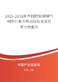 2025-2031年中國垃圾填埋氣利用行業(yè)市場調(diào)研及發(fā)展前景分析報告