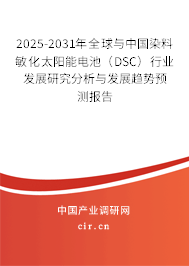 2025-2031年全球與中國染料敏化太陽能電池(DSC)行業(yè)發(fā)展研究分析與發(fā)展趨勢預測報告 2025-2031年全球與中國染料敏化太陽能電池(DSC)行業(yè)發(fā)展研究分析與發(fā)展趨勢預測報告