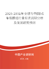 2025-2031年全球與中國5G車載模組行業(yè)現(xiàn)狀調(diào)研分析及發(fā)展趨勢預測 2025-2031年全球與中國5G車載模組行業(yè)現(xiàn)狀調(diào)研分析及發(fā)展趨勢預測