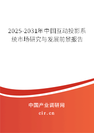2025-2031年中國互動投影系統(tǒng)市場研究與發(fā)展前景報告