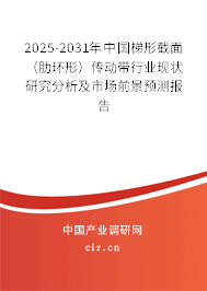 2025-2031年中國梯形截面（肋環(huán)形）傳動(dòng)帶行業(yè)現(xiàn)狀研究分析及市場(chǎng)前景預(yù)測(cè)報(bào)告