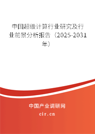 中國超級計算行業(yè)研究及行業(yè)前景分析報告（2025-2031年）