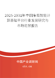 2025-2031年中國車載智能計算基礎(chǔ)平臺行業(yè)發(fā)展研究與市場前景報告