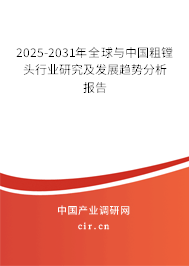 2025-2031年全球與中國粗鏜頭行業(yè)研究及發(fā)展趨勢分析報(bào)告 2025-2031年全球與中國粗鏜頭行業(yè)研究及發(fā)展趨勢分析報(bào)告