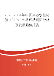 2025-2031年中國高吸水性樹脂(SAP)市場現(xiàn)狀調研分析及發(fā)展趨勢報告 2025-2031年中國高吸水性樹脂(SAP)市場現(xiàn)狀調研分析及發(fā)展趨勢報告