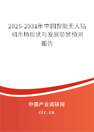 2025-2031年中國智能無人鉆機(jī)市場現(xiàn)狀與發(fā)展前景預(yù)測報(bào)告 2025-2031年中國智能無人鉆機(jī)市場現(xiàn)狀與發(fā)展前景預(yù)測報(bào)告