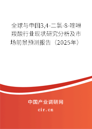全球與中國3,4-二氯-8-喹啉羧酸行業(yè)現(xiàn)狀研究分析及市場前景預(yù)測報(bào)告(2025年) 全球與中國3,4-二氯-8-喹啉羧酸行業(yè)現(xiàn)狀研究分析及市場前景預(yù)測報(bào)告(2025年)