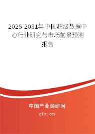2025-2031年中國超級數(shù)據(jù)中心行業(yè)研究與市場前景預(yù)測報告 2025-2031年中國超級數(shù)據(jù)中心行業(yè)研究與市場前景預(yù)測報告