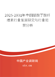 2025-2031年中國醋酸丁酸纖維素行業(yè)發(fā)展研究與行業(yè)前景分析