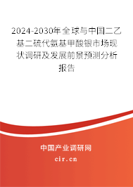 2024-2030年全球與中國二乙基二硫代氨基甲酸銀市場現(xiàn)狀調(diào)研及發(fā)展前景預(yù)測分析報告