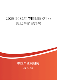 2025-2031年中國MIBK行業(yè)現(xiàn)狀與前景趨勢