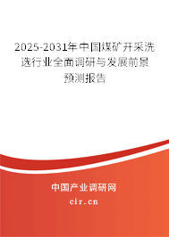 2025-2031年中國(guó)煤礦開(kāi)采洗選行業(yè)全面調(diào)研與發(fā)展前景預(yù)測(cè)報(bào)告 2025-2031年中國(guó)煤礦開(kāi)采洗選行業(yè)全面調(diào)研與發(fā)展前景預(yù)測(cè)報(bào)告