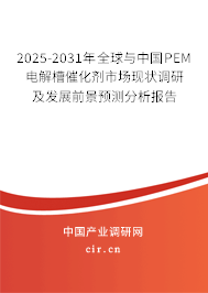 2025-2031年全球與中國PEM電解槽催化劑市場現(xiàn)狀調(diào)研及發(fā)展前景預(yù)測分析報告 2025-2031年全球與中國PEM電解槽催化劑市場現(xiàn)狀調(diào)研及發(fā)展前景預(yù)測分析報告